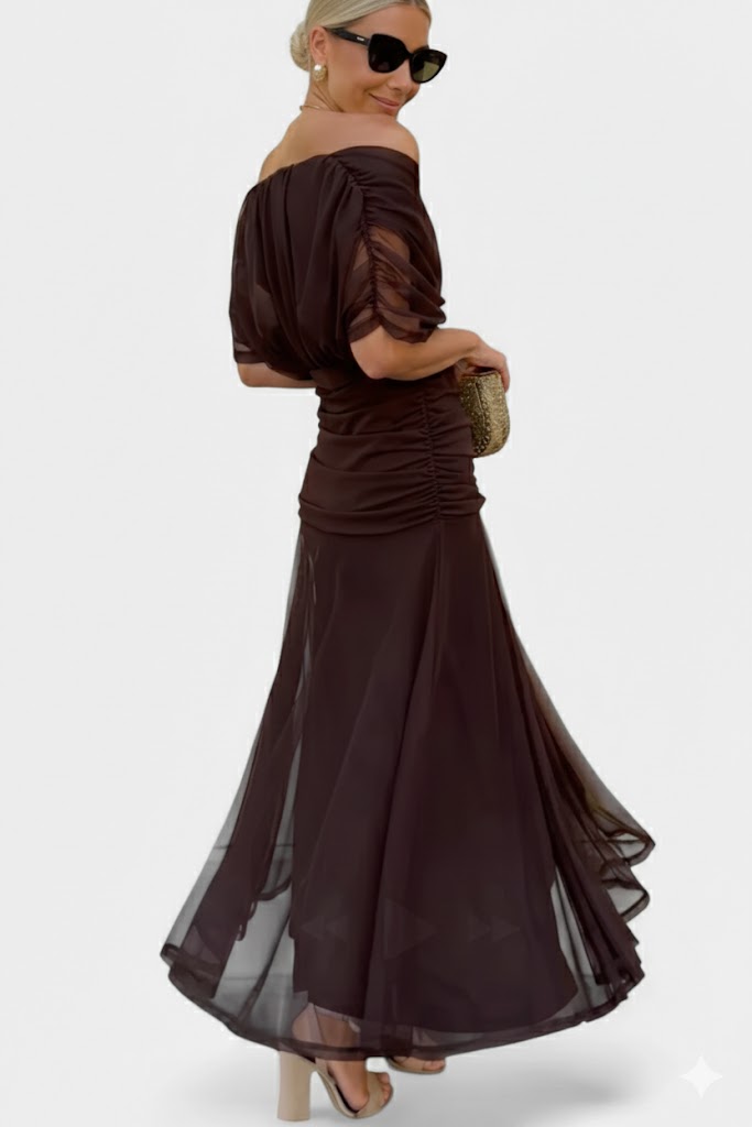 Velora™ | Long Floral Dress with V-Neck