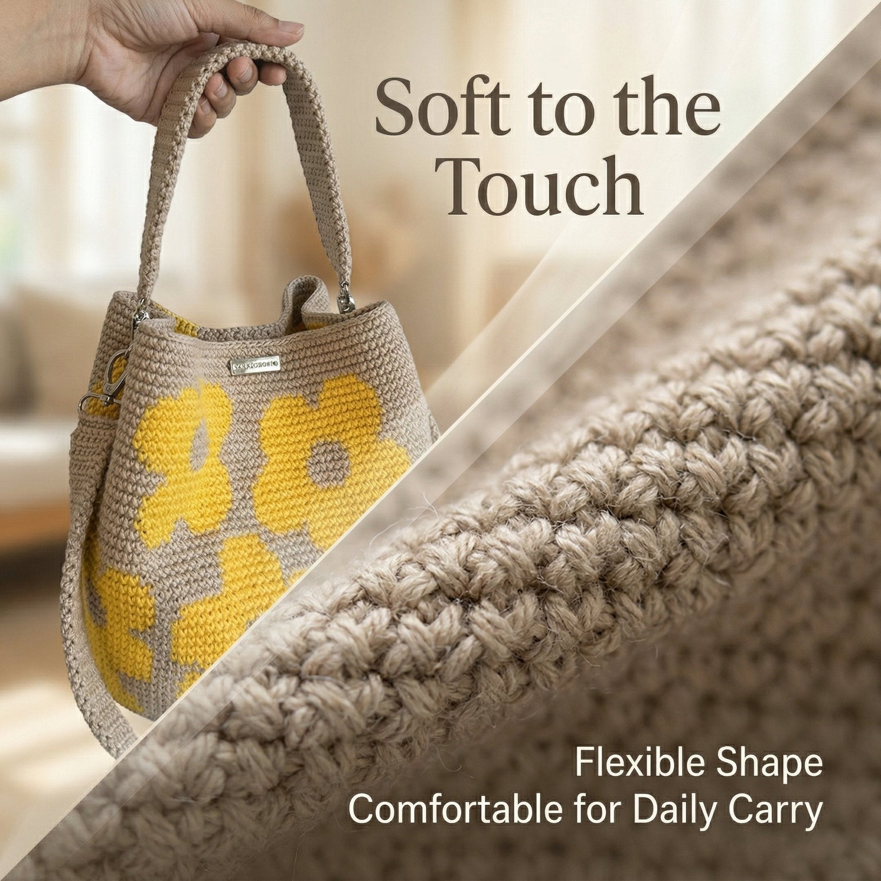 Bloomara – Handmade Crochet Flower Tote Bag