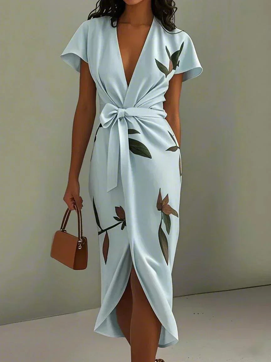 Elin™ | Elegant Floral Wrap Dress