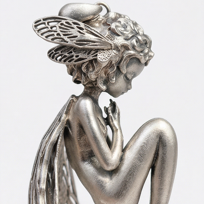 Faeluna – Sculpted Fairy Spirit Pendant