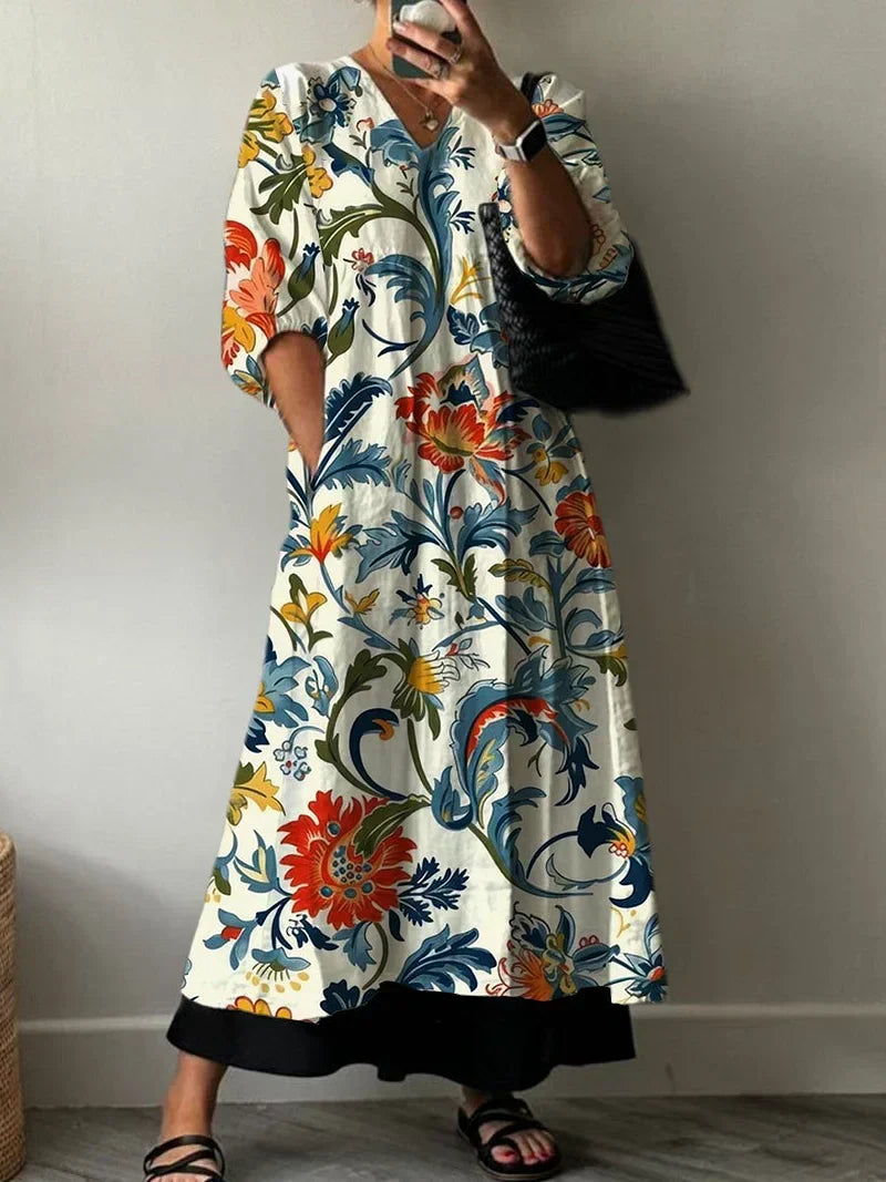 Carola | Elegant Printed Dress