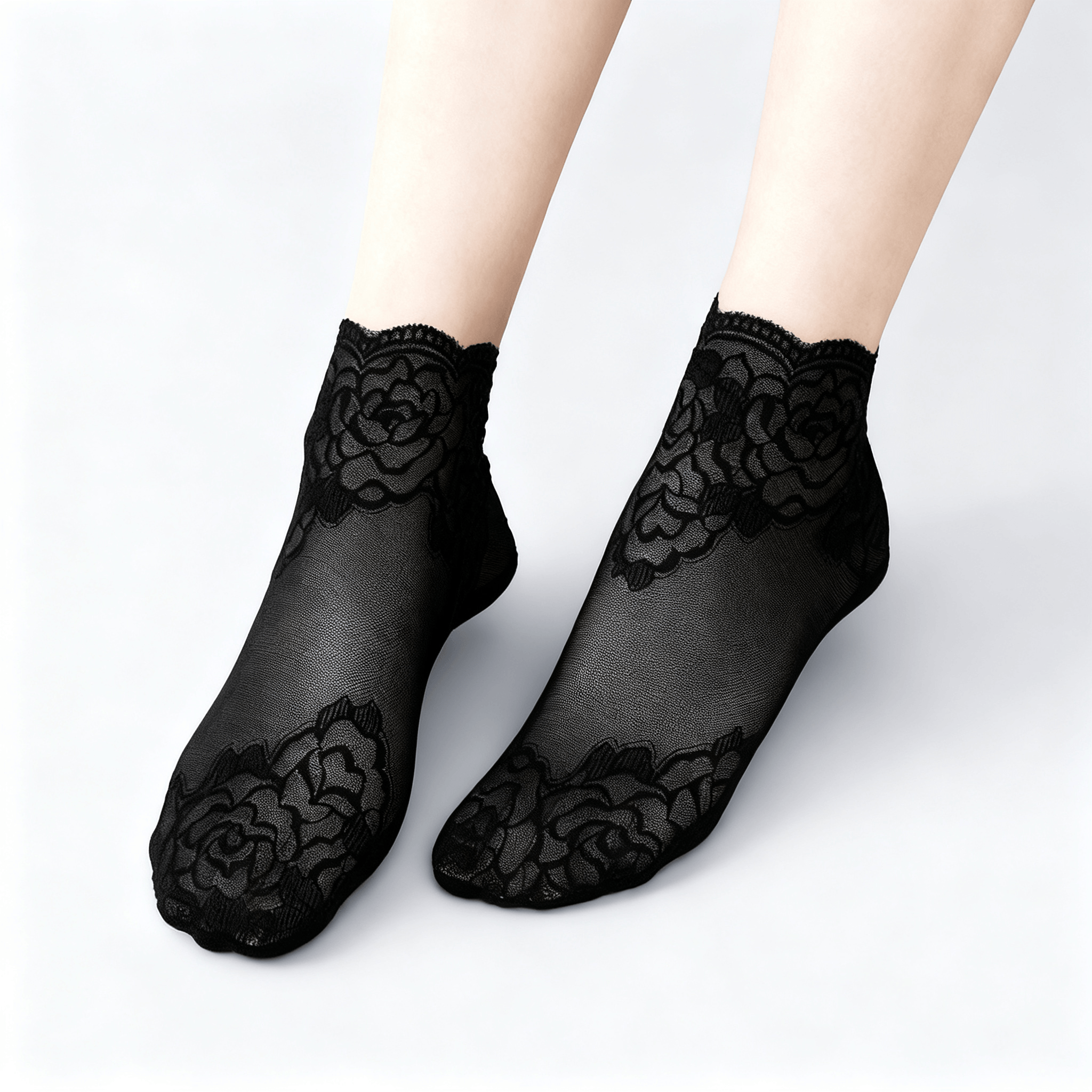 Feeluxe - Elegant Lace Socks for Women