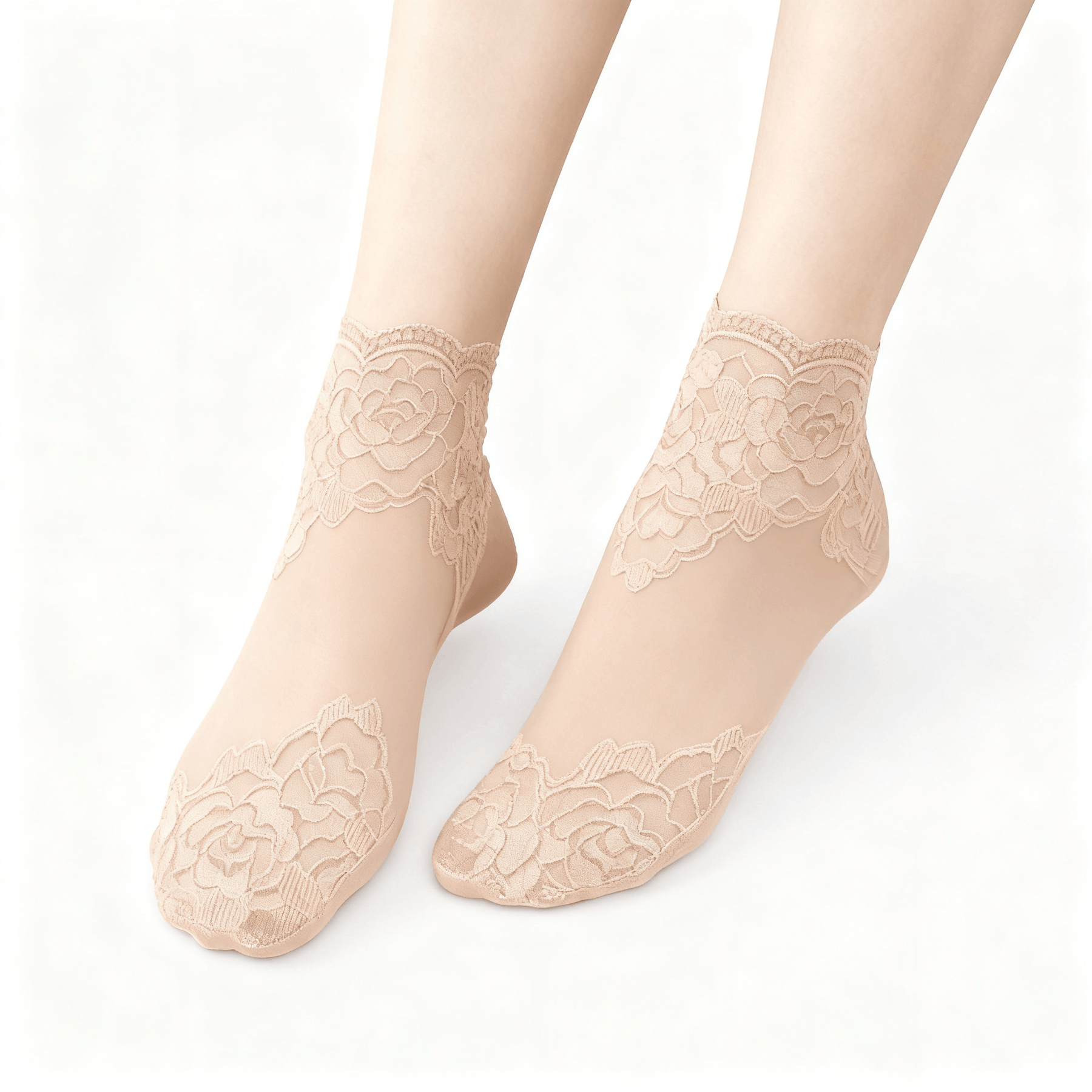 Feeluxe - Elegant Lace Socks for Women