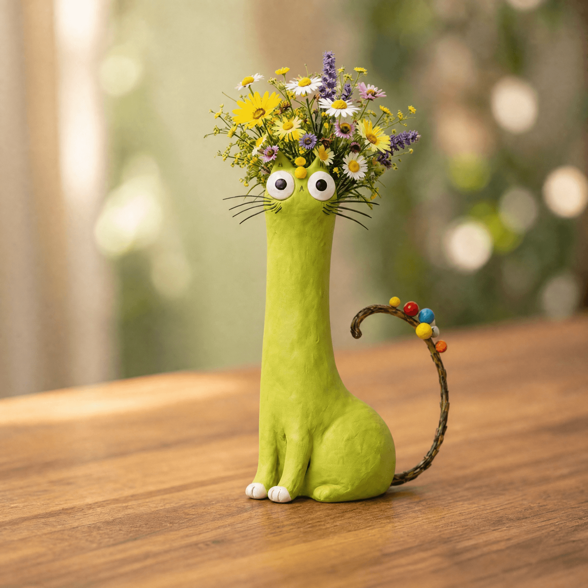 Felina – Handmade Ceramic Cat Flower Vase