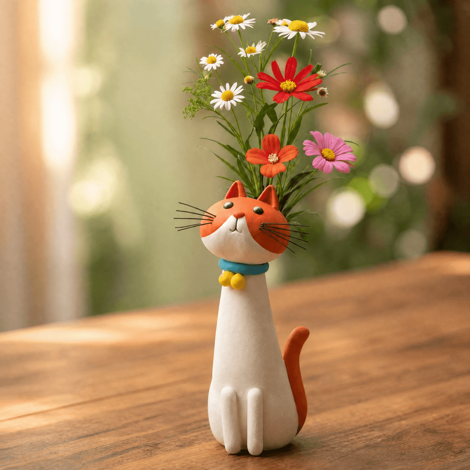 Felina – Handmade Ceramic Cat Flower Vase