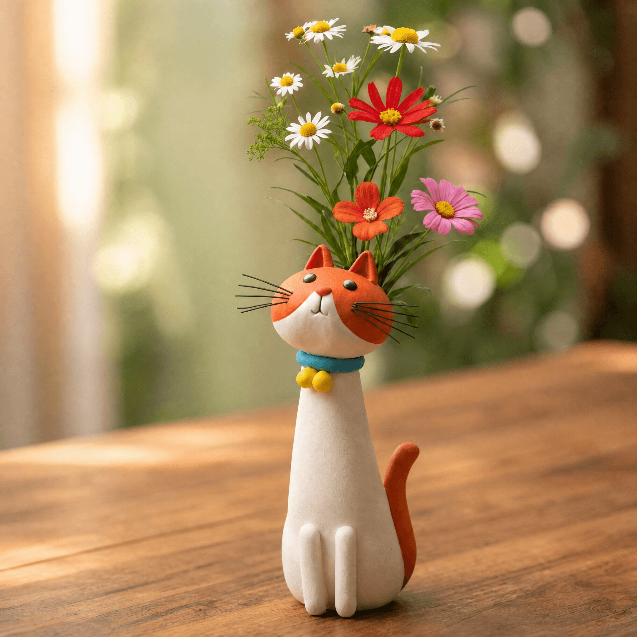 Felina – Handmade Ceramic Cat Flower Vase