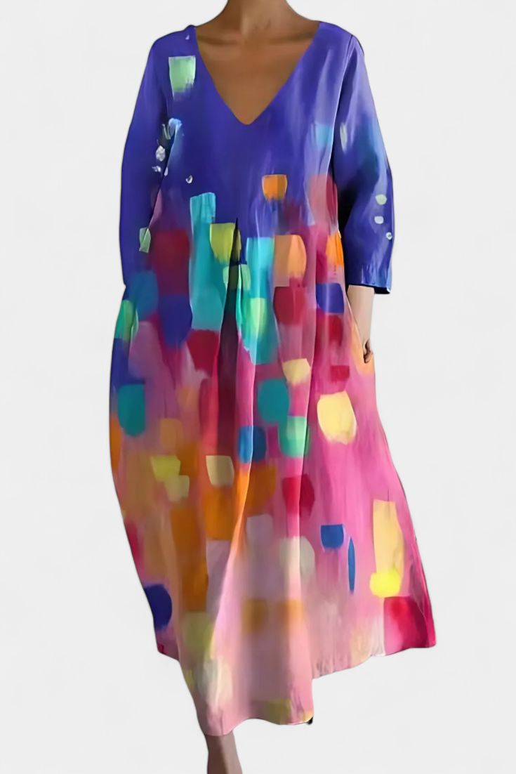 NAOMI – ART BLOOM MIDI DRESS