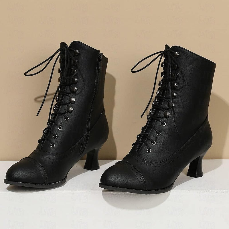 Shlomit - Classic Thick Heel Mid Calf Boot