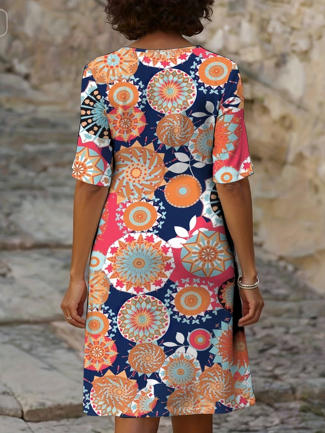 CLAIRE | Garden Floral V-Neck Dress