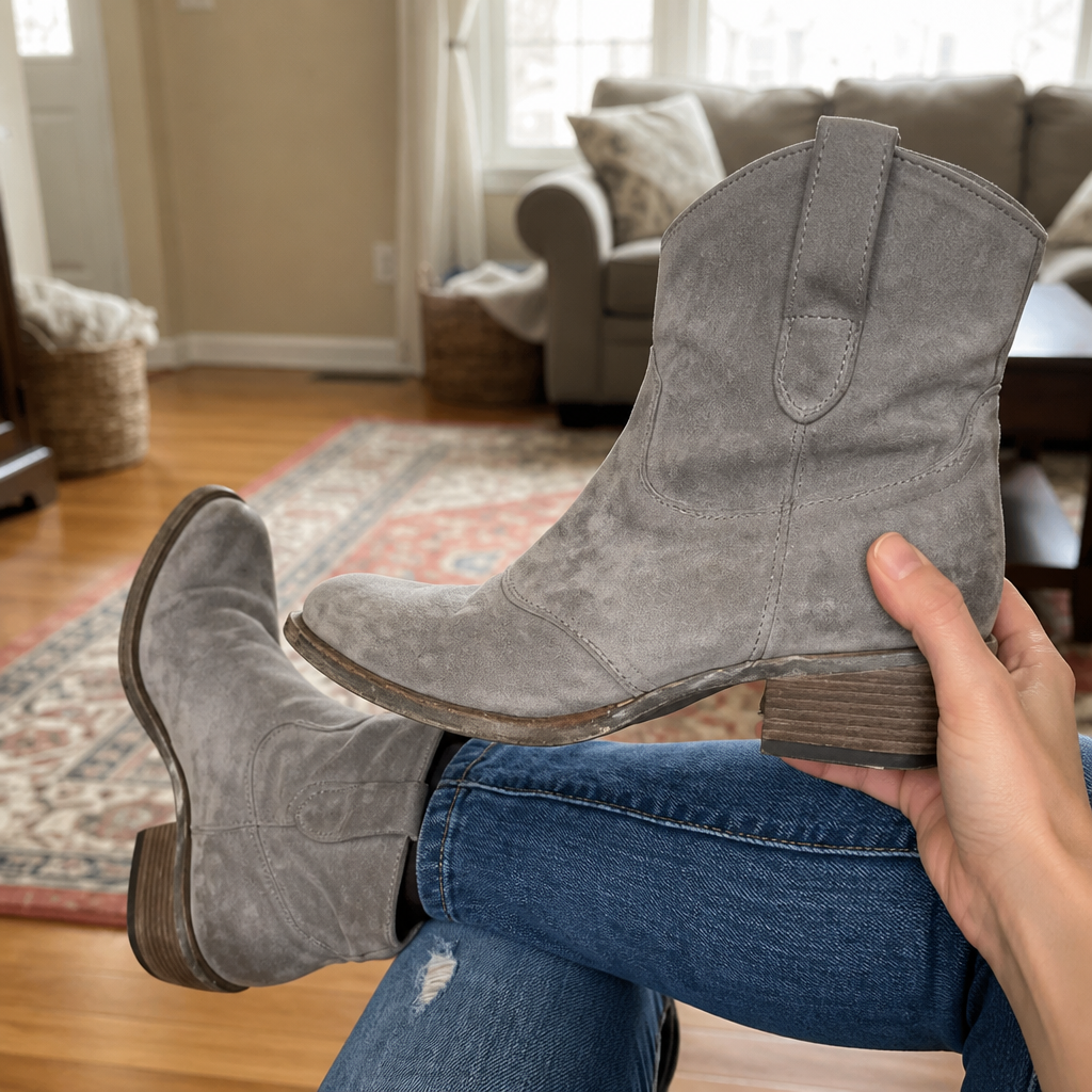 Charwell – Suede Western Ankle Boots
