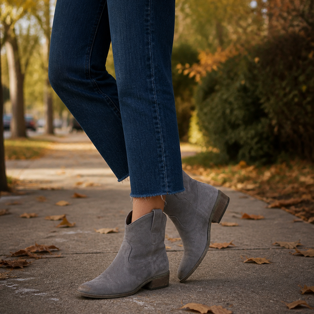 Charwell – Suede Western Ankle Boots