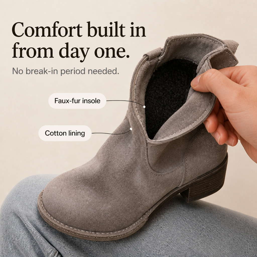 Charwell – Suede Western Ankle Boots