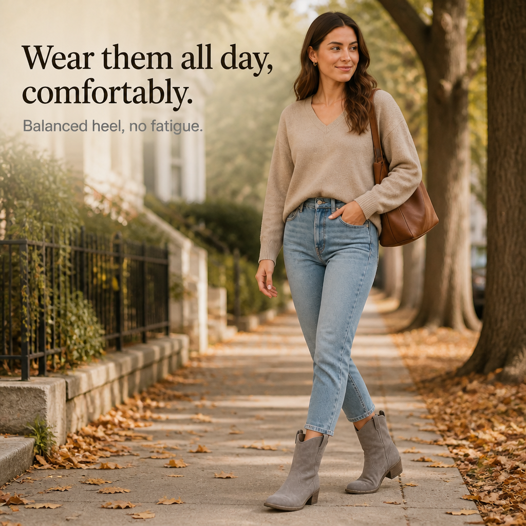 Charwell – Suede Western Ankle Boots