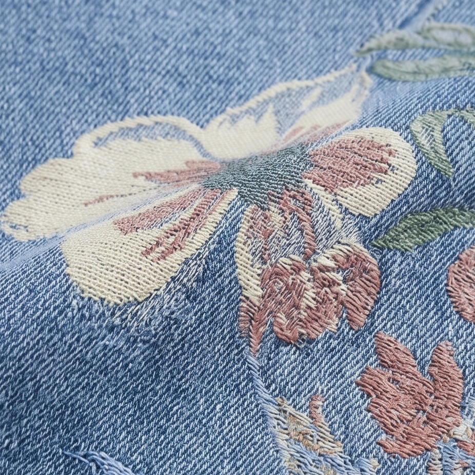 Blomara – Women's Floral Print Wide-Leg Jeans