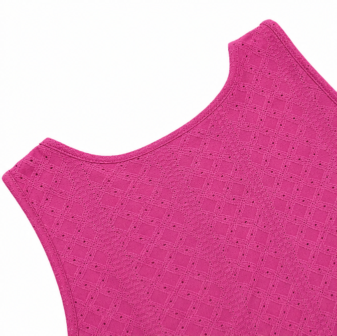 Florelle – Eyelet Peplum V-Neck Tank Top for Women, Flowy Sleeveless Summer Top