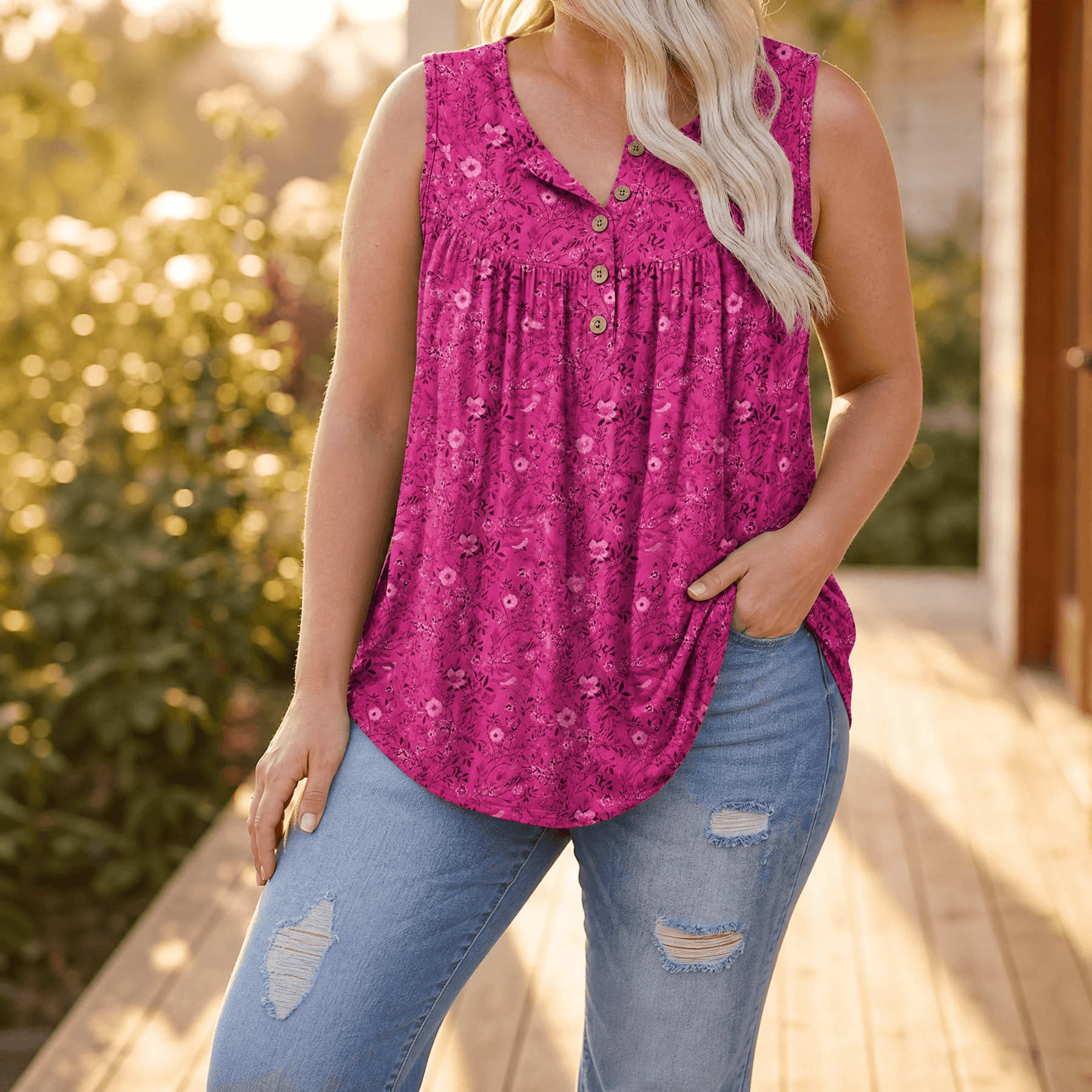 Florelle – Flowy Sleeveless Summer Top