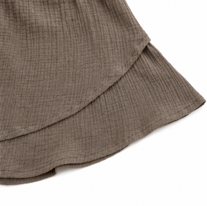 Florelle – Layered Ruffle Shorts with Drawstring Waist