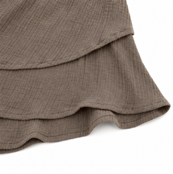 Florelle – Layered Ruffle Shorts with Drawstring Waist