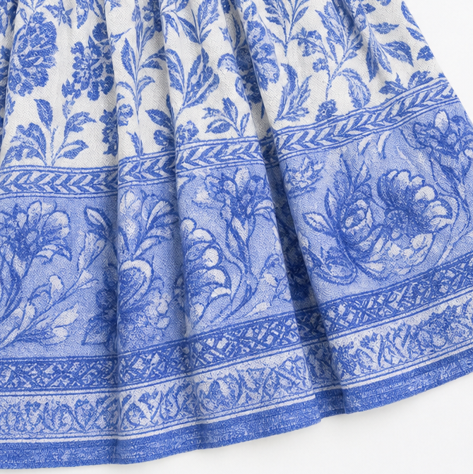 Florenza – Boho V-Neck Floral Midi Dress with Tiered Hem