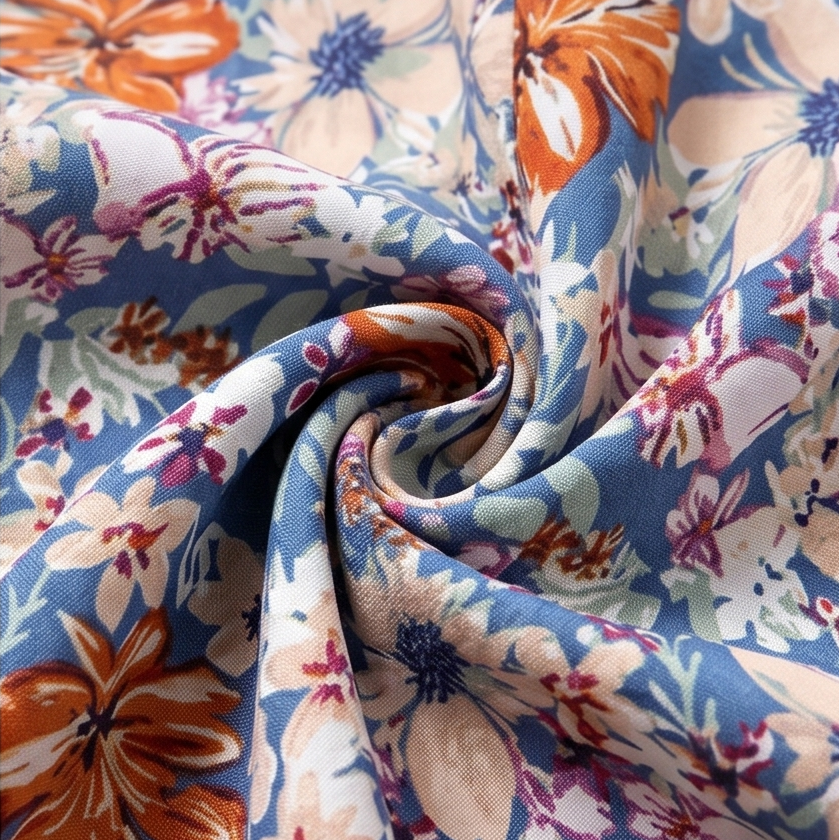 Florenza – Women's Floral Puff Sleeve V-Neck Blouse