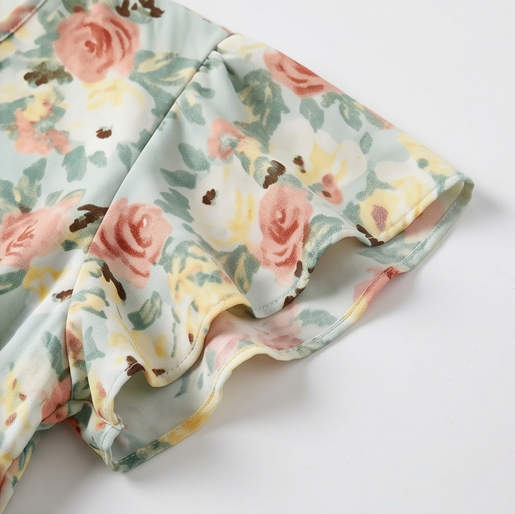 Florenza – Women's Floral V-Neck Smocked Midi Dress