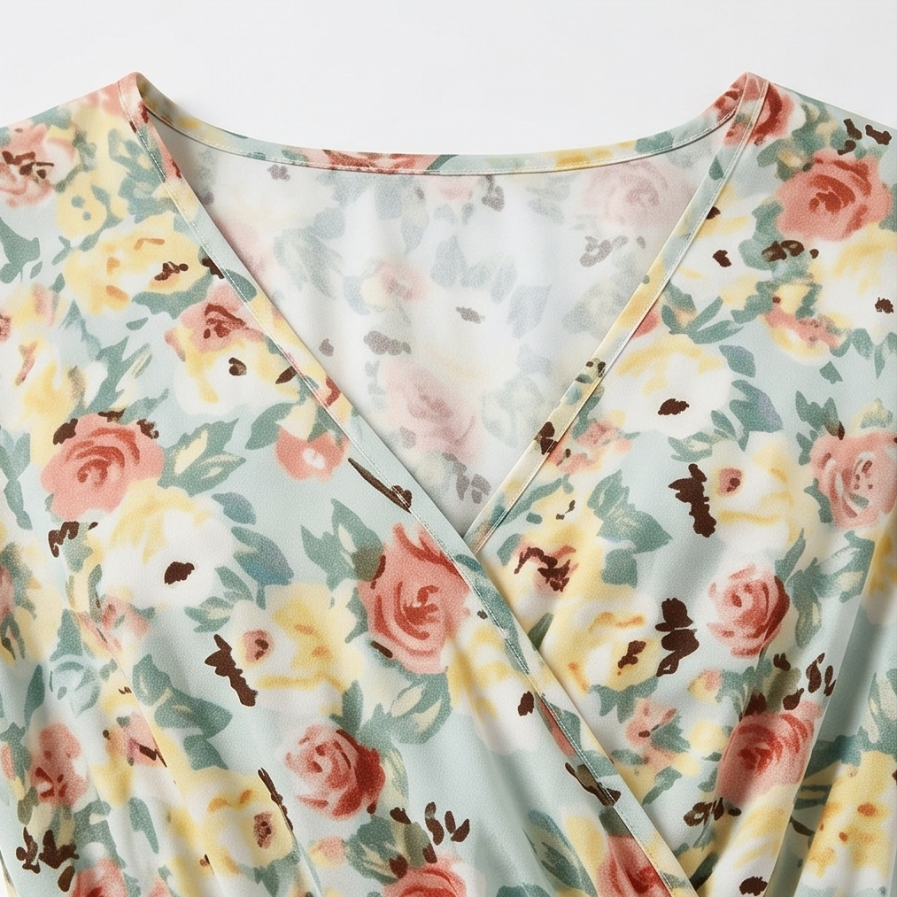Florenza – Women's Floral V-Neck Smocked Midi Dress