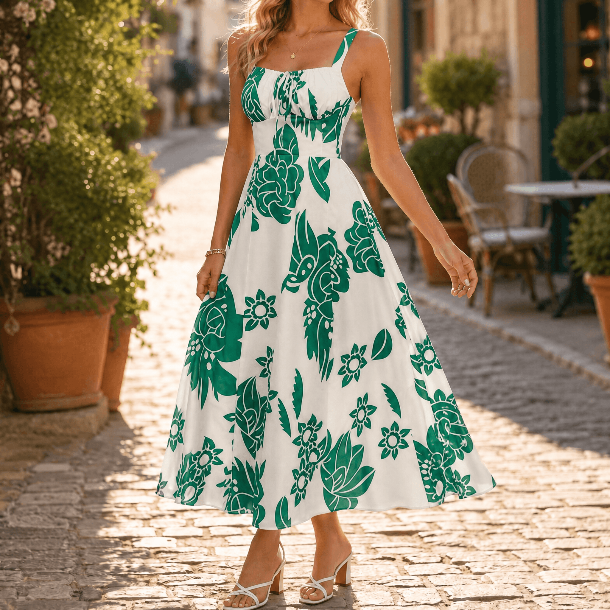 Florenza – Women's Floral Midi Summer Dress