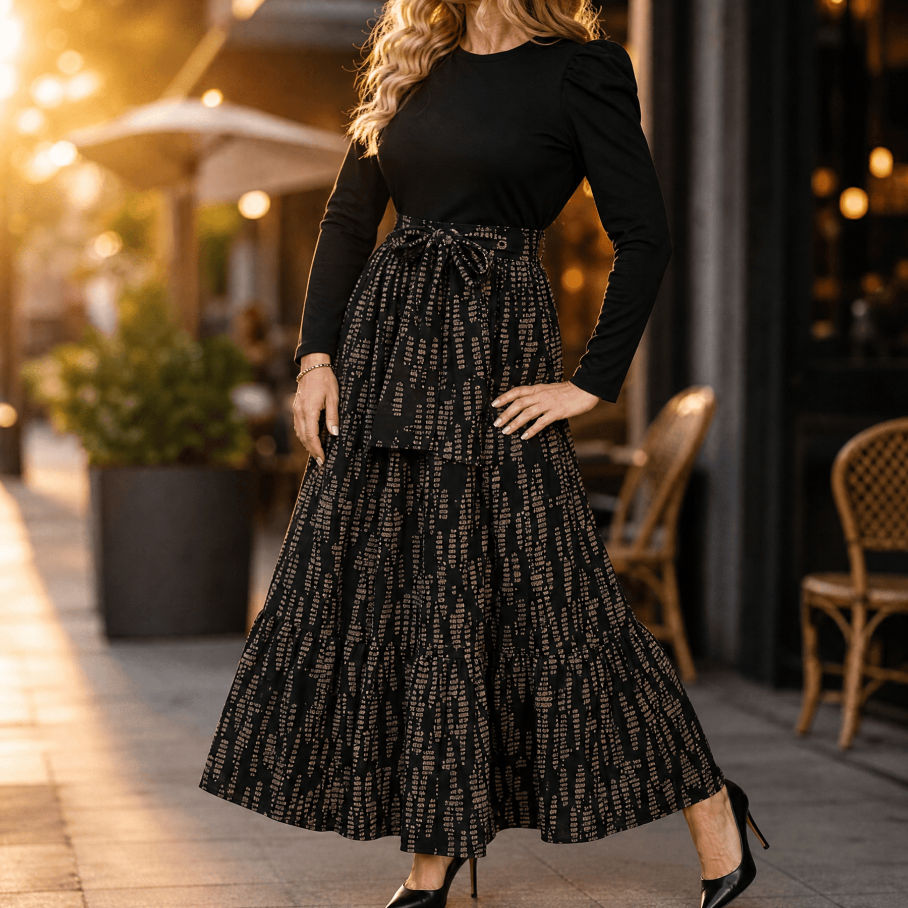 Florenza – Women's Floral Tie-Waist Maxi Dress