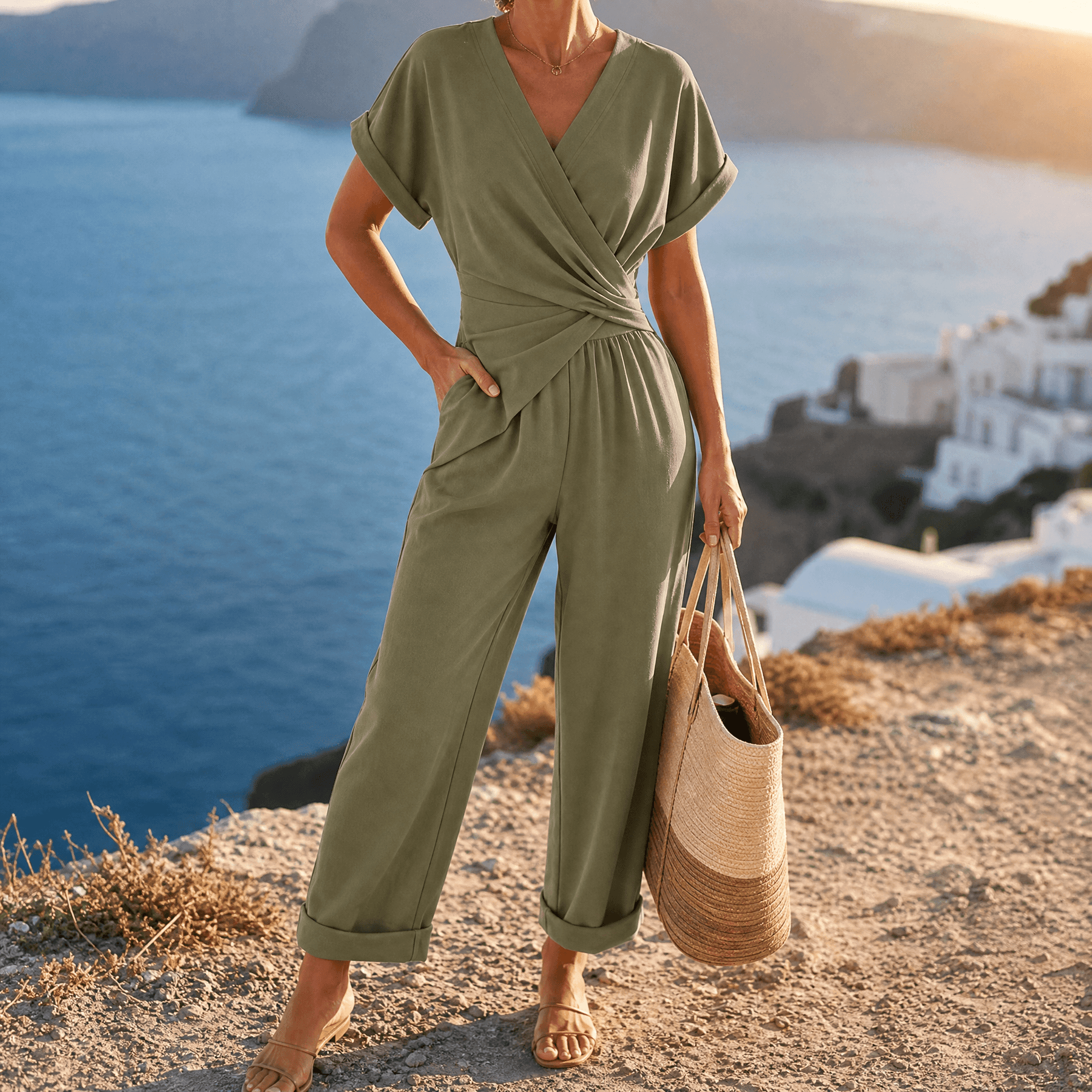 Florenza – Women's Wrap-Front Two-Piece Set