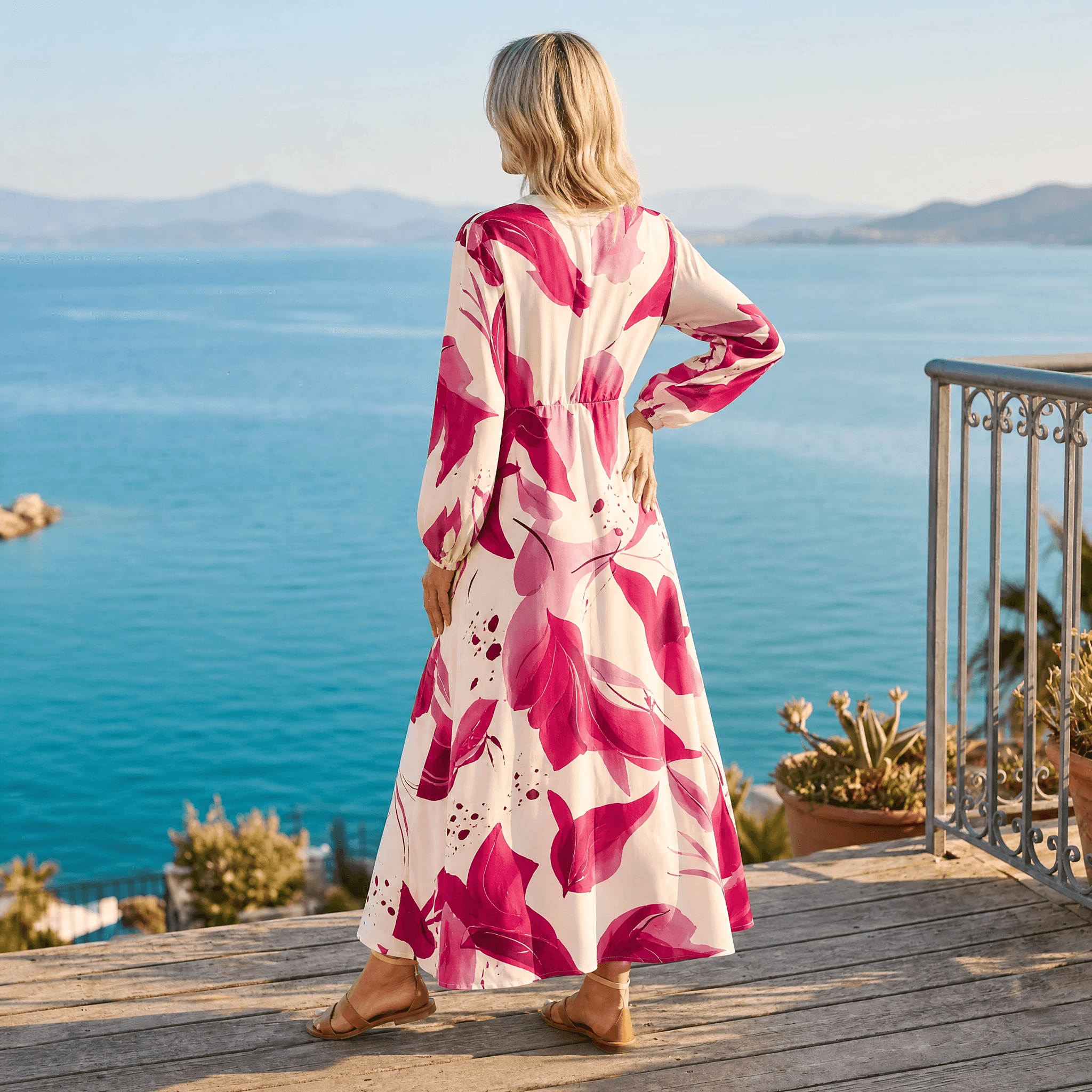 Floressa – Abstract Floral Maxi Dress