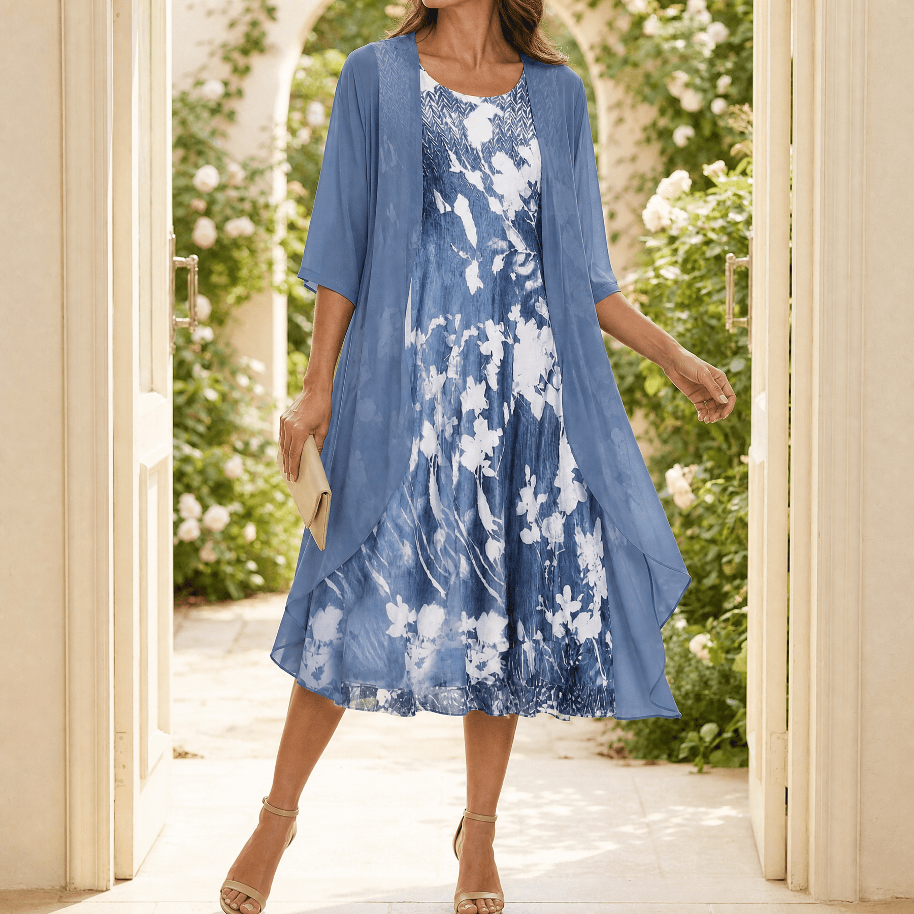 Floressa – Floral Two Piece Dress Set