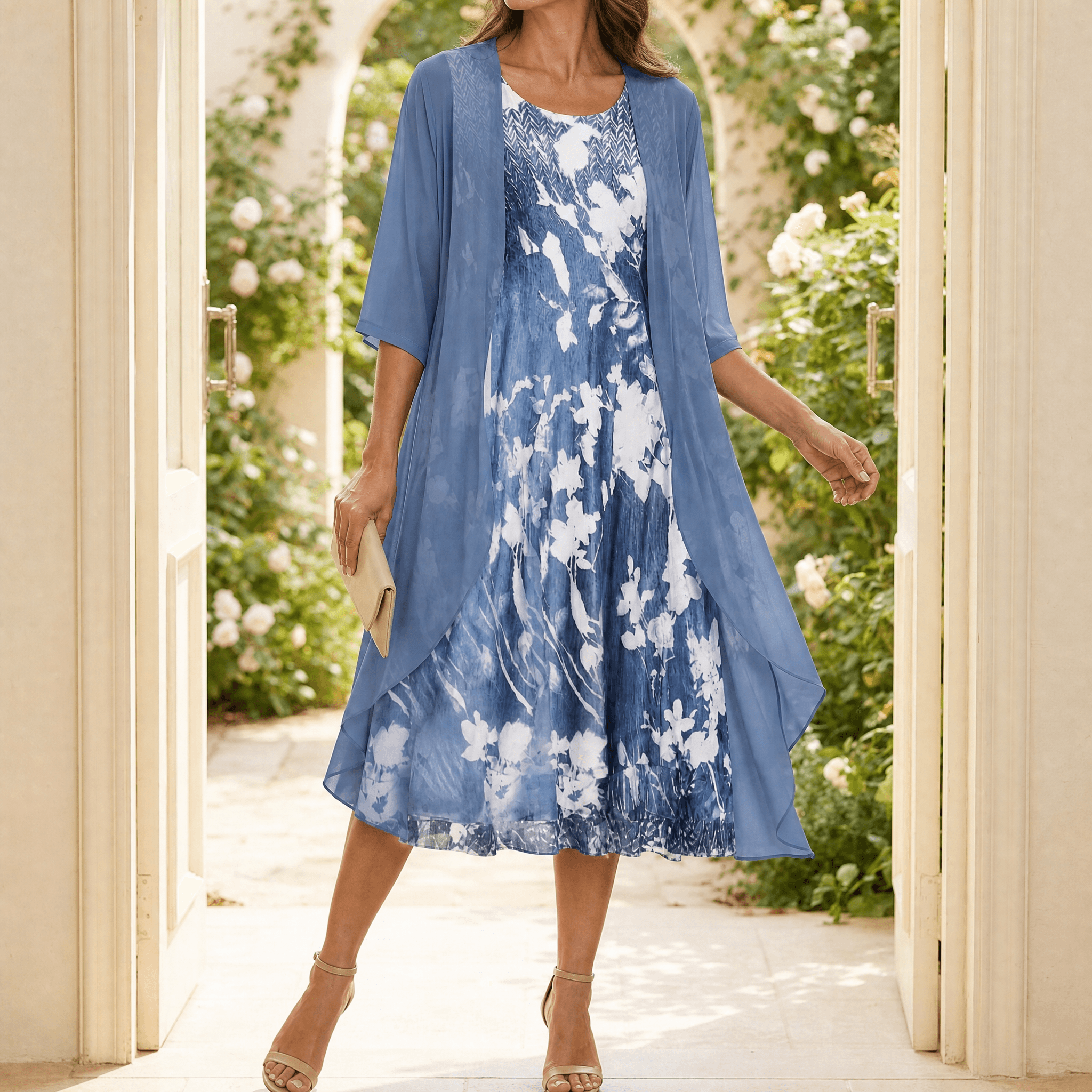 Floressa – Floral Two Piece Dress Set