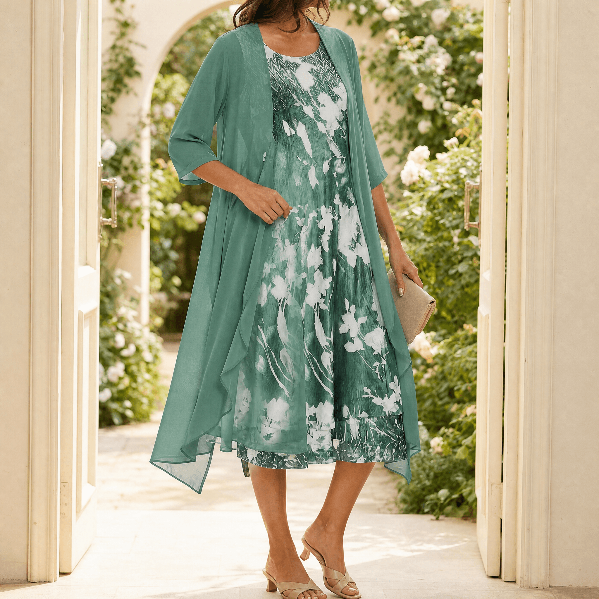 Floressa – Floral Two Piece Dress Set
