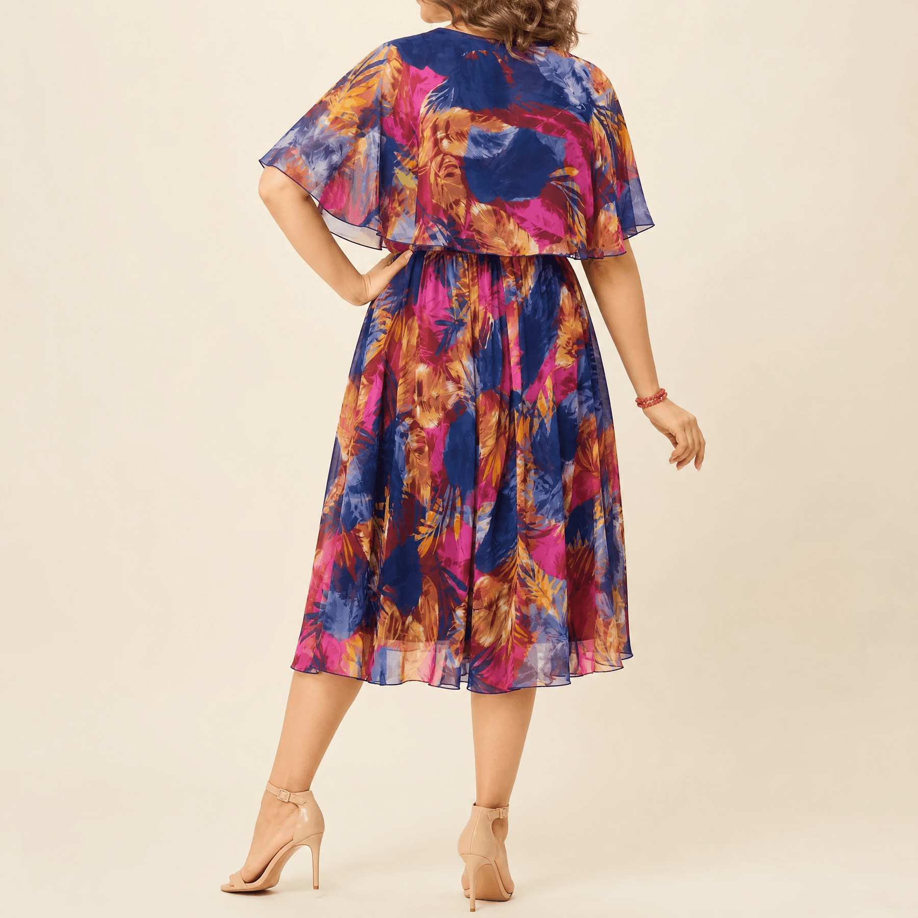 Floressa – Flowy Lined Chiffon Midi Dress