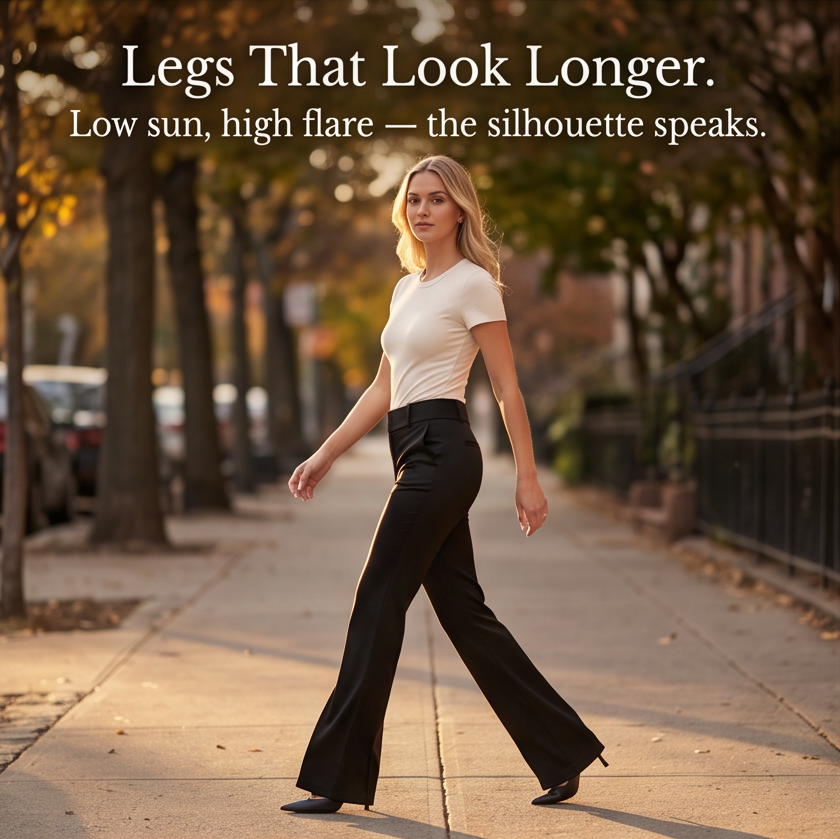 Florevia Women's Elongating Wide-Leg Flare Pants