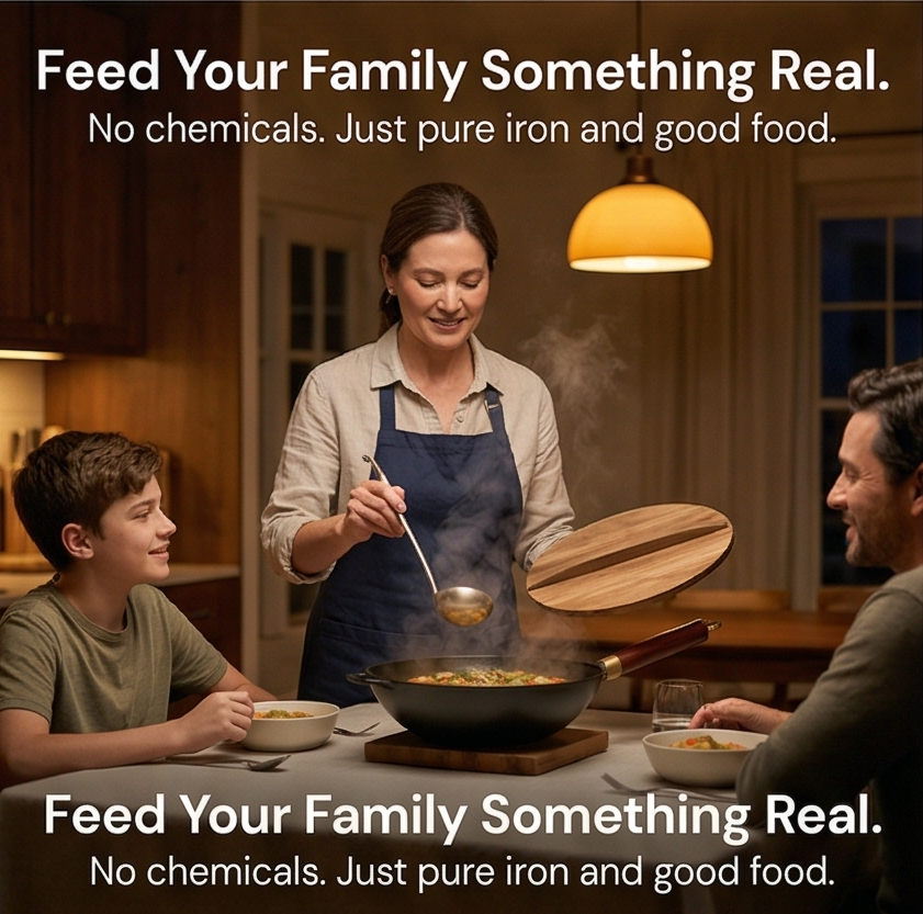 Forgehome – Deep Belly Cast Iron Wok with Lid