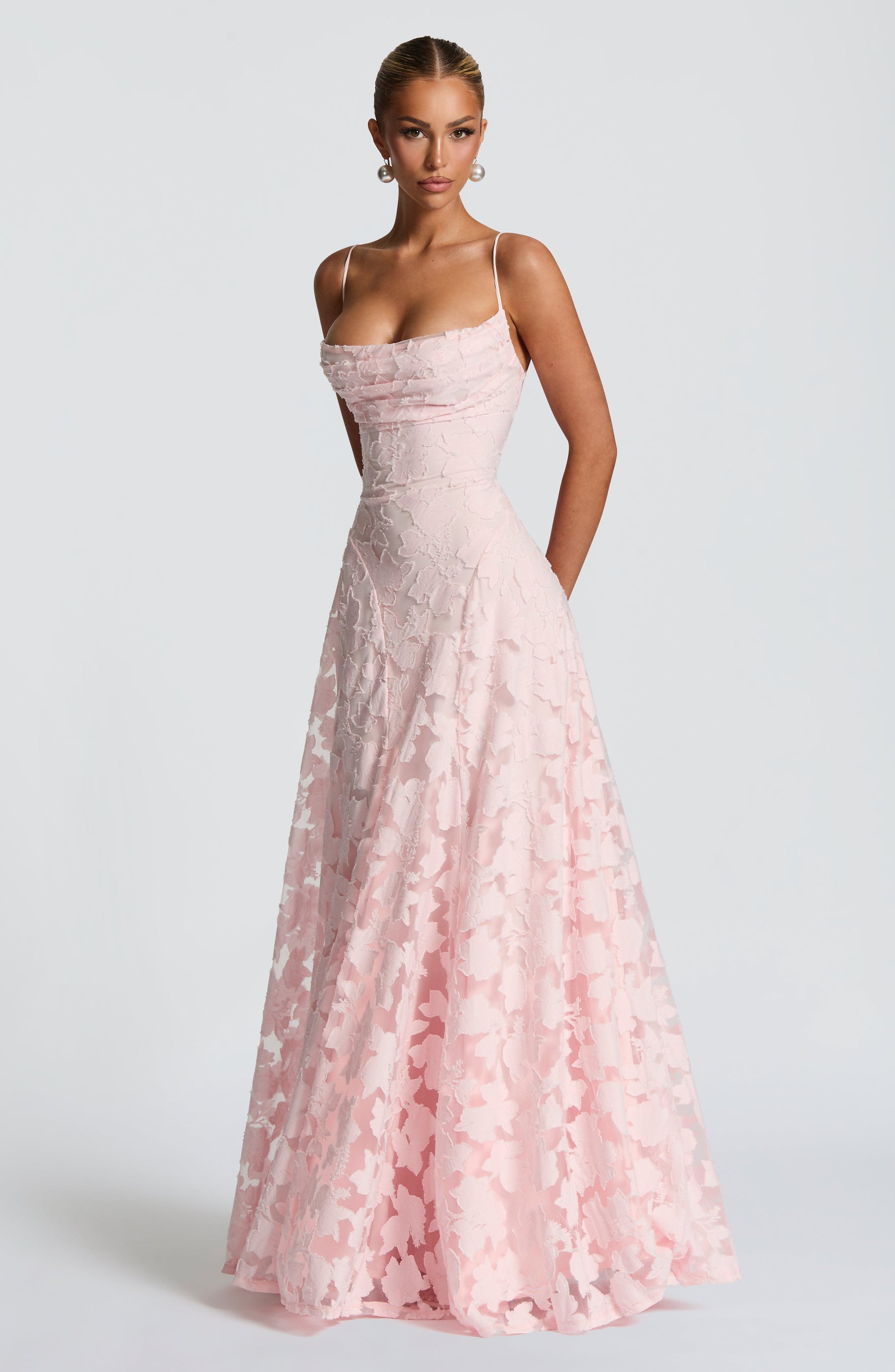 Alona - Elegant Lace Corset Maxi Dress
