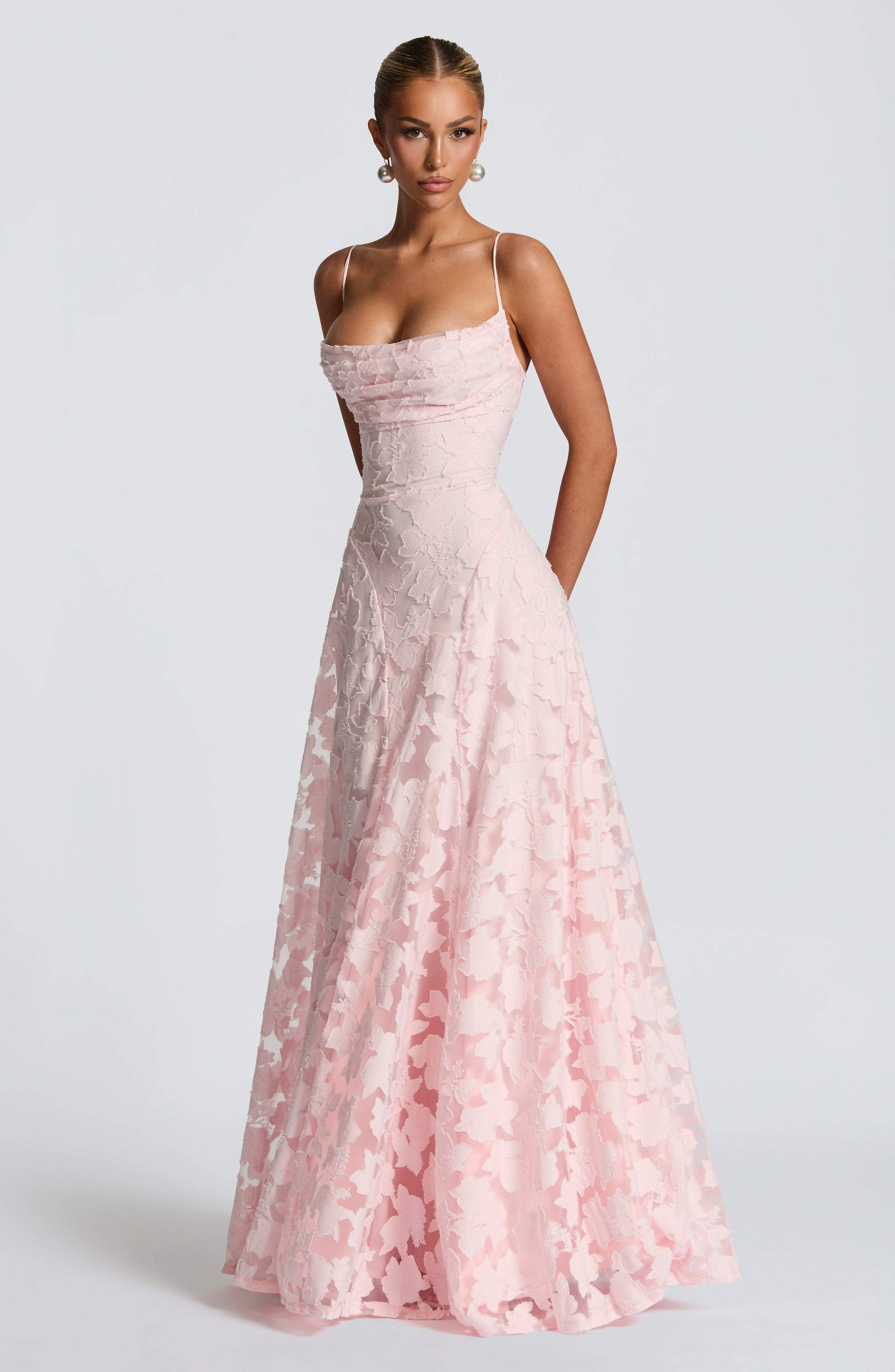 Alona - Elegant Lace Corset Maxi Dress