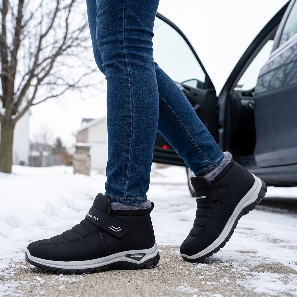 Cozara - Fur Lined Slip On Winter Boots