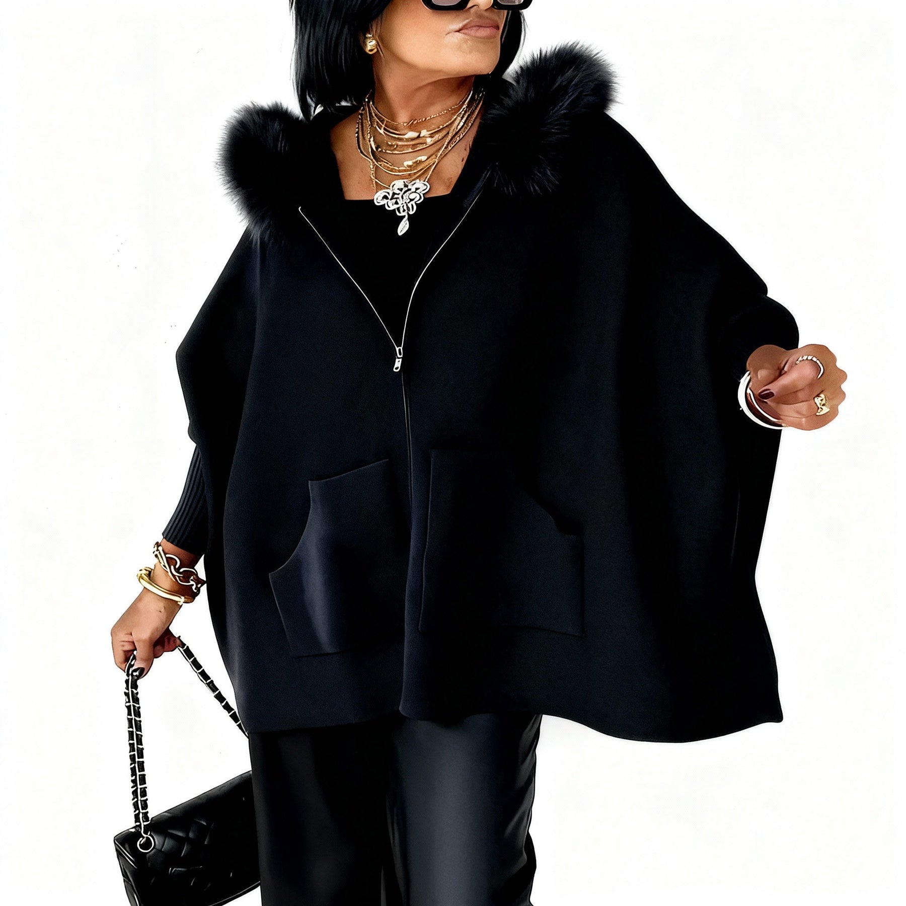 Irene™ | Luxury Hooded Silhouette Cape