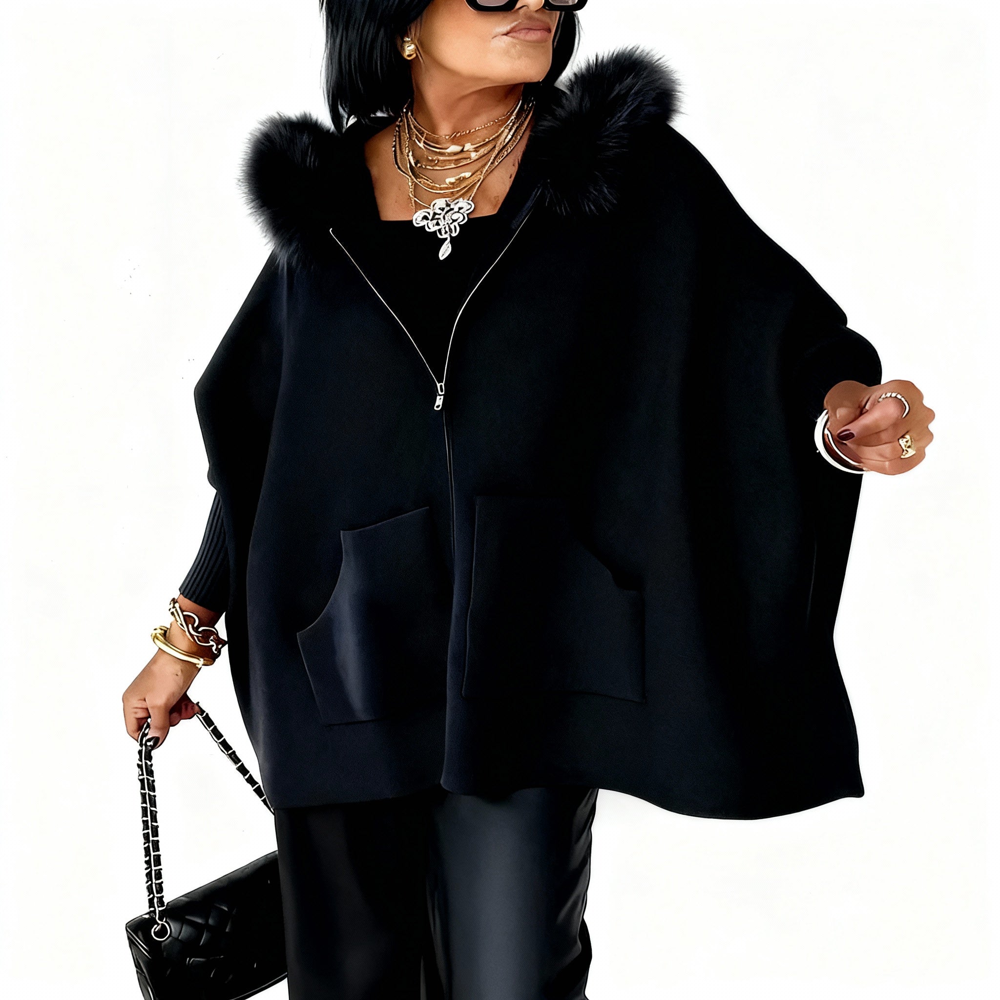 Irene™ | Luxury Hooded Silhouette Cape