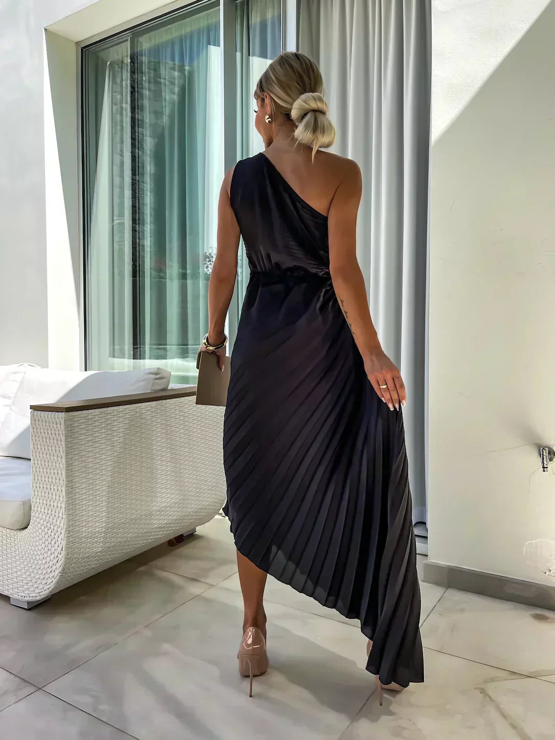 Eya™ | One Shoulder Elegant Floral Maxi Dress