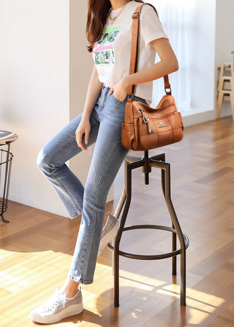 Evangeline | Designer Multi-Layer Crossbody Bag