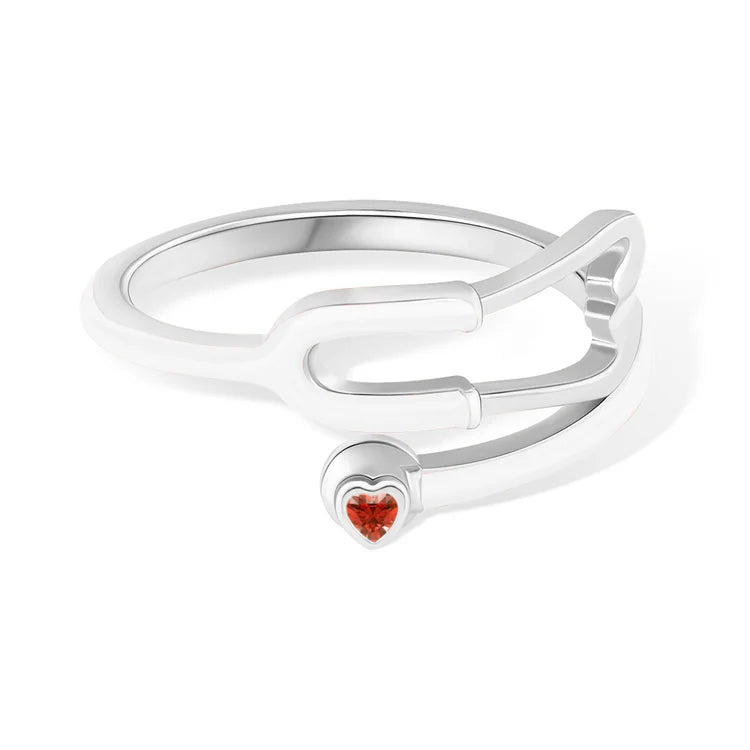 Ophelia™ | Heart Stethoscope Ring