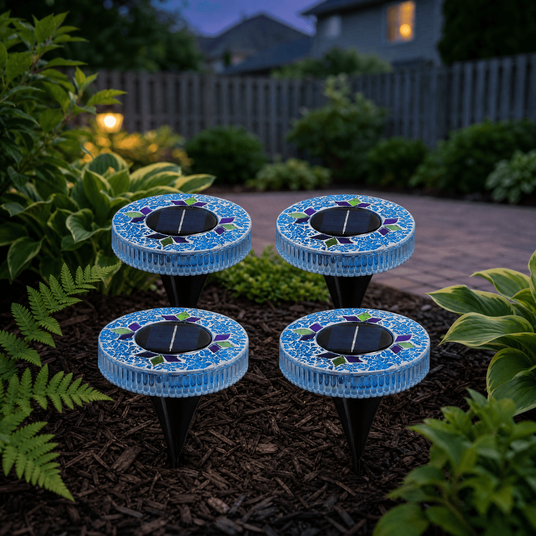 Glowmara – Decorative Mosaic Solar Path Lights