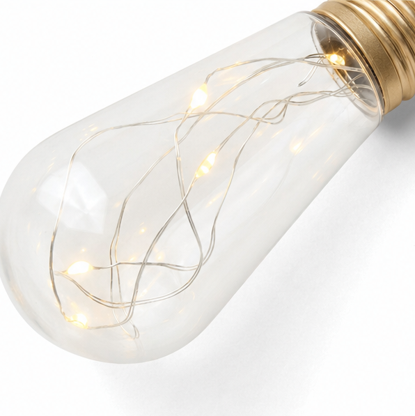 Glowvine – Solar Hemp Rope String Lights with Vintage LED Bulbs