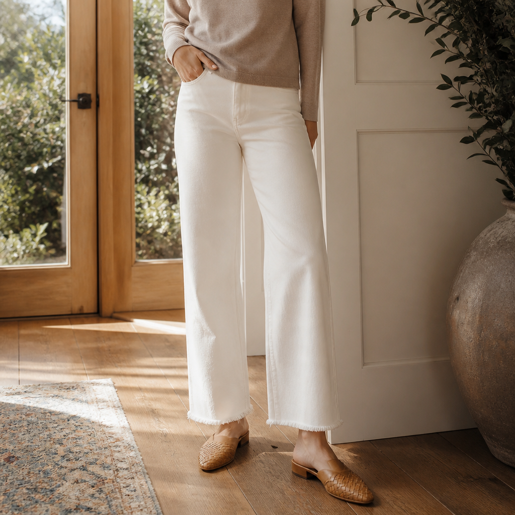 Archella – Woven Leather Arc-Vamp Slip-On Mules