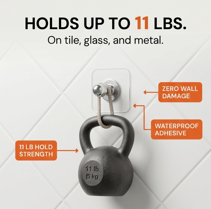Gripstay – Heavy duty invisible adhesive wall hooks