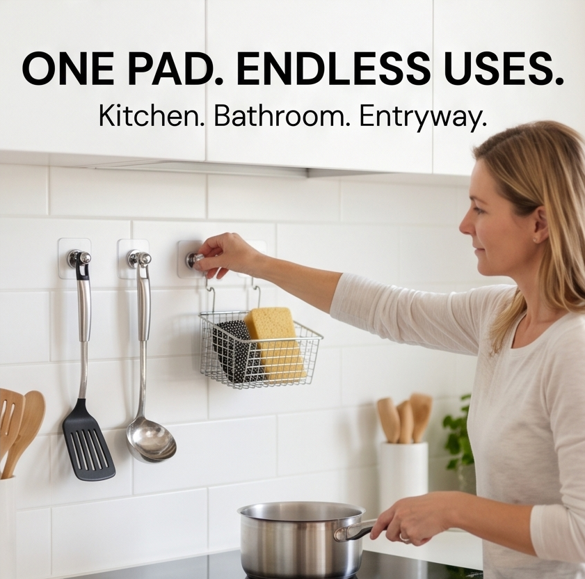 Gripstay – Heavy duty invisible adhesive wall hooks