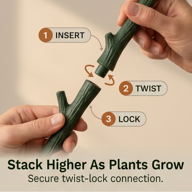 Growvia – Stackable Twig Shaped Plant Support Stakes